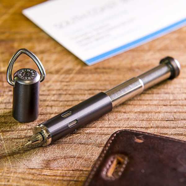 Telescopic pen wooden small