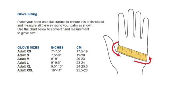 extremities sizing GLOVES